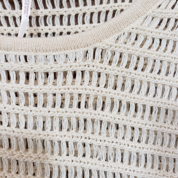 Free People NWT babes only cream open knit sweater - Picture 11 of 12